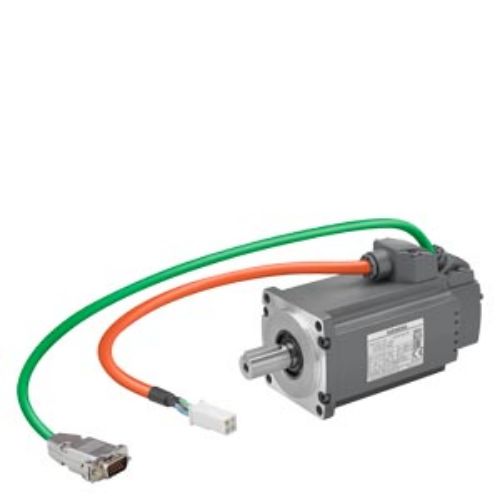 Picture of SIMOTICS S-1FL6 Operating voltage 230 V 3 AC PN=0.4 kW; NN=3000 rpm M0=1.27 Nm; MN=1.27 Nm 