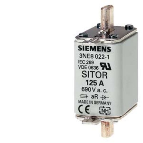 Picture of SITOR FUSE LINKS 100A, AC 690V (DIN 43620, SIZE 00) ( min 3 tk ), Siemens 