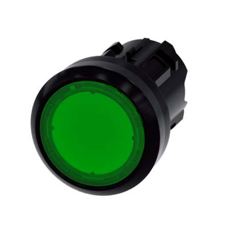 Picture of Surunupp illum. 3SU, ROHELINE, madal, fikseeruv, IP67, ilma adapterita, Siemens 