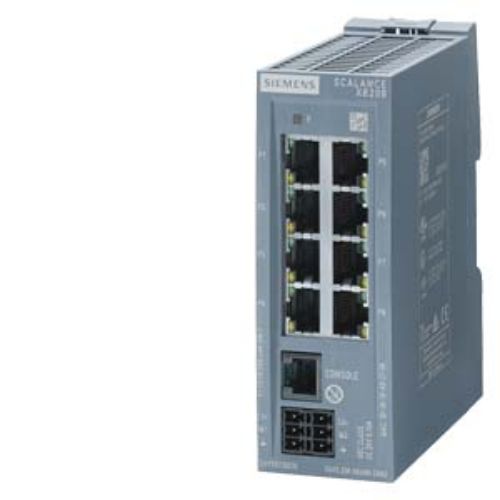 Picture of SCALANCE XB208 managed Layer 2 IE switch 8x 10/100 Mbit/s RJ45 ports 1x console port
