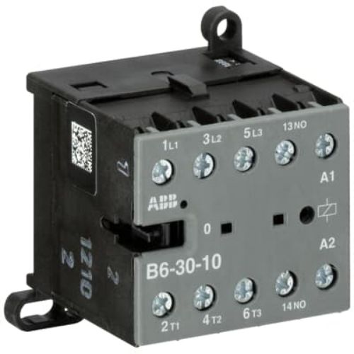 Picture of Minikontaktor B6 3P, 9A, 4kW AC-3, 1NO, 220-240VAC, 50/60Hz, ABB 