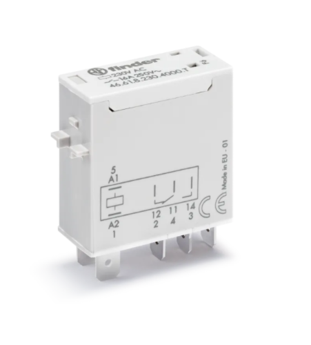 Picture of Minirelee 46.61, 1CO, 16A, 24VDC, kontakt AgSnO2, raudtee, pesa 97 seeria, Finder 
