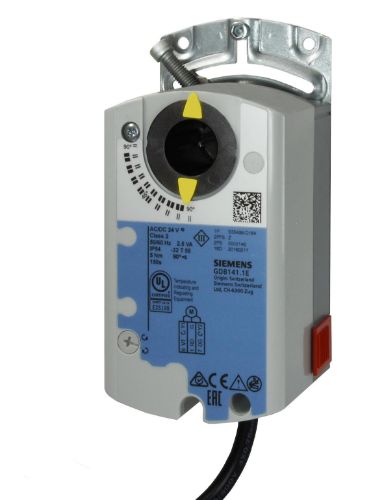 Picture of GDB141.1E Rotary air damper actuator, AC/DC 24 V, 2-position/3-position, 5 Nm, 150 s 