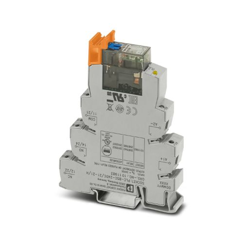 Picture of Minirelee+pesa, 2CO, 6A, 24VDC, LED+diood, Kruviklemm, Phoenix 
