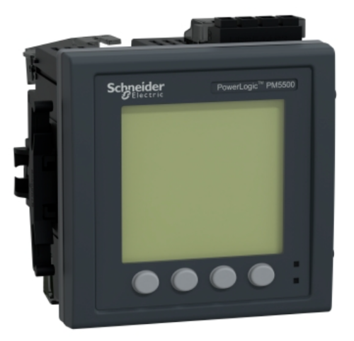 Picture of METSEPM5560 PM5560 powermeter w 1mod2eth - upto 63th H - 1,1M 4DI/2DO 52alarms - flush mount 