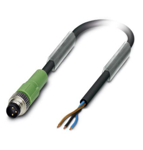 Picture of Andurikaabel PUR + pistik otse, A-coded, ( 3m + M8 3-pin ), Phoenix 