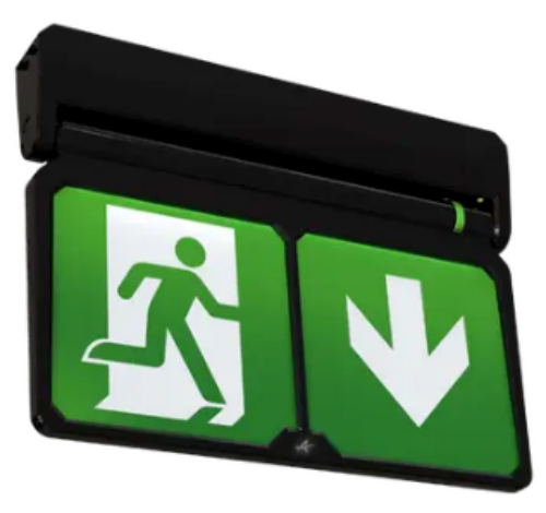 Picture of Turvavalgusti Adler 3h aku Püsi/Ooterež Suunatav 286x212x35mm Must Ansell 