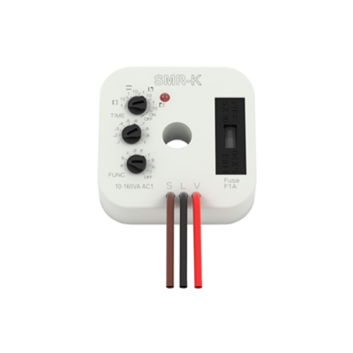 Picture of Aegrelee (seadmetoosi) SMR-K, 9 funkts. (3 juhet), 0.1s - 240h, 10-160VA AC1, 230VAC, Elko 