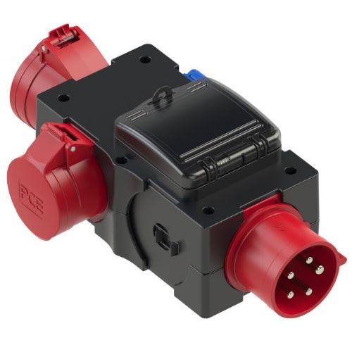 Picture of Jagur, sisse pistik 32A 5P 400VAC,Välja 1X32A 5P, 1x16A 5P, 1x230VAC, MCB, RCB IP44,CEE, PCE        