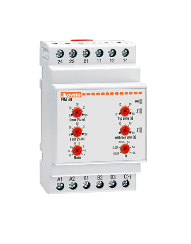 Picture of Voolukontrollirelee (moodul) PMA, 1F, min ja max, 0.02-16AAC/DC, 2CO, 24-240VAC/DC, Lovato 