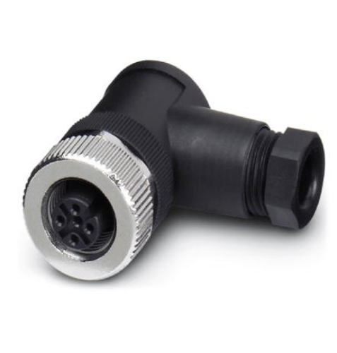 Picture of Anduripesa M12 5-pin, 90°, A-coded, kruviklemm, kaablile 4...6mm, Pg7, Phoenix 