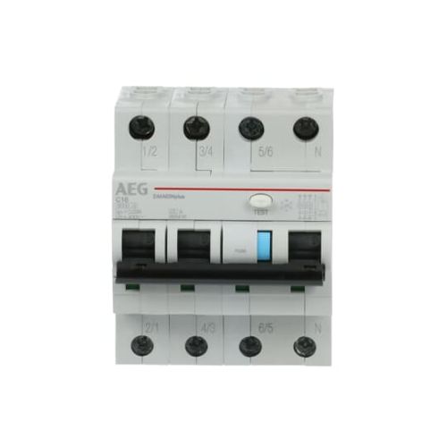 Picture of Kombikaitselüliti (RCBO) DMA63, 3P+N, 16A, C, 30mA, A, 4mod, AEG 