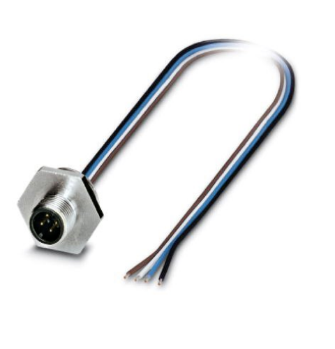 Picture of Pistik(paneelile) M12 4-pin A-coded, kinnitus M20x1.5, kaabel 0.5m, Phoenix 