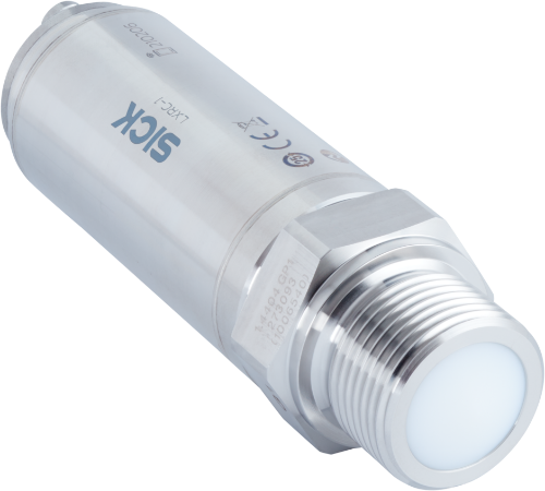 Picture of Radar-Nivooandur LXRC, 0-15m, 2xPNP/NPN+4..20mA, G1, PTFE, IO-Link, M12 4-pin, SICK 