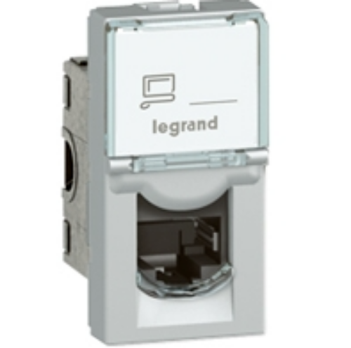 Picture of Arvutipesa 1-ne, 1 moodul, FTP Cat.6, Mosaic, alumiinium, LEGRAND  