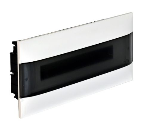 Picture of Süvistatav moodulkilp kiviseina Practibox S, transparent uks 18m, IP40, PE/N latiga, Legrand 