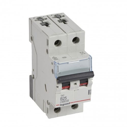 Picture of Moodulkaitselüliti TX3, 2P, 25A, B, 6kA, Legrand 
