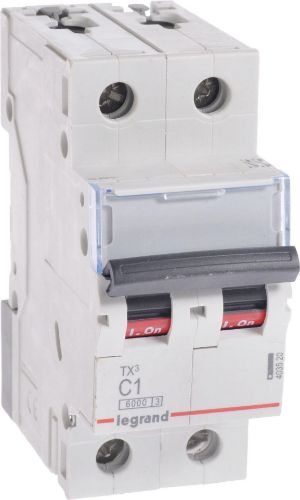 Picture of Moodulkaitselüliti TX3, 2P, 1A, C, 6kA, Legrand 