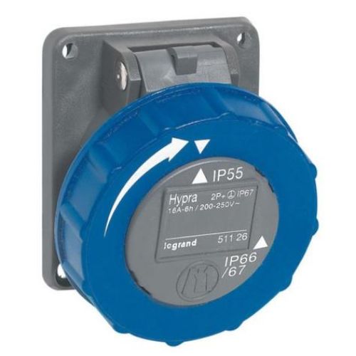 Picture of Kilbipesa Hypra - IP 66/67-55 - 200/250 V~ - 16 A - 2P+E - plastic, Legrand 