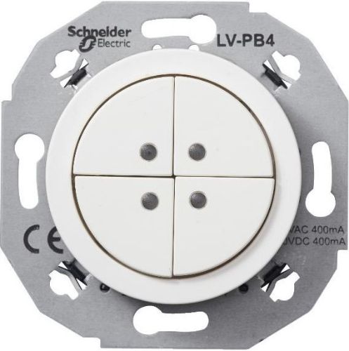 Picture of Madalpinge 4P surulüliti LED-lambiga 12-24VAC/12-30VDC, Renova, valge