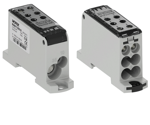 Picture of Voolujaotusplokk OJL135A, must, sisse Al/Cu 1x10/1x35², välja Cu 2x10/4x16mm², Morek 