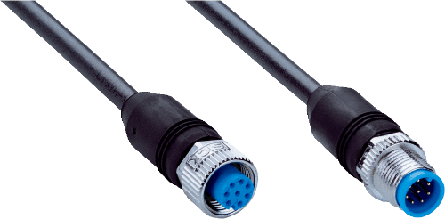 Picture of Andurikaabel PUR + pesa otse + pistik otse, A-coded, (3m + M12 8-pin), SICK 