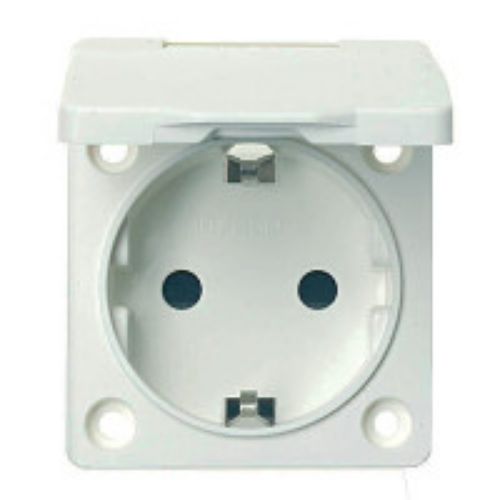 Picture of Kilbipesa 16A 2P+E 230VAC IP54 valge, kruviklemm, (59x50) Schuko, Strömfors 