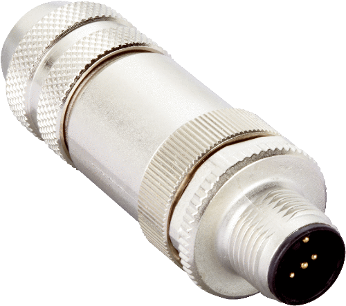 Picture of Anduripistik M12 5-pin, otse, A-coded, kruviklemm, metall, varjestatud, kaablile 4,5...7mm, SICK 