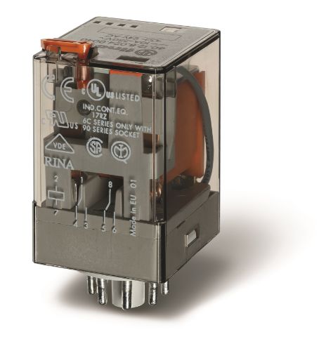 Picture of Relee 60.12, 2CO, 10A, current sensing coil (0,3A), TEST+meh.ind., pesa 90.02, Finder 