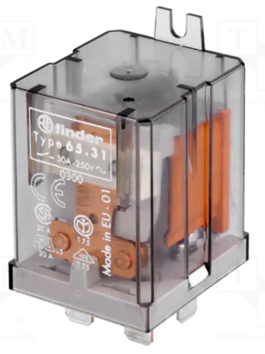 Picture of Relee 65.31, 1NO, 30A, 230VAC, kiirühendusklemm, Finder 
