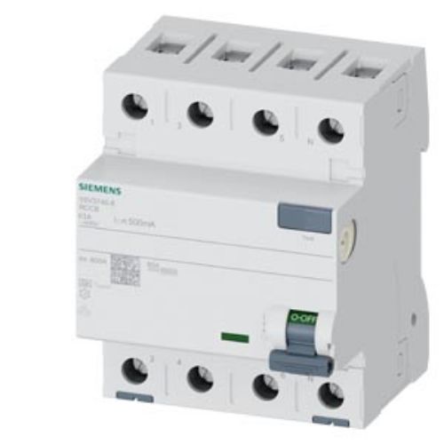 Picture of Rikkevoolukaitse 5SV, 4P, 63A, 500mA, A, Siemens 