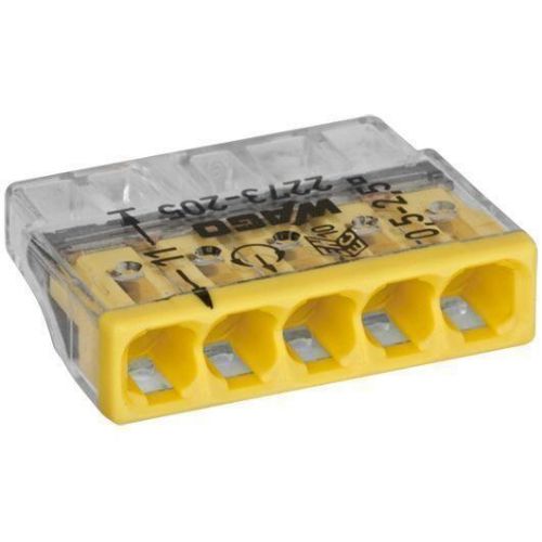 Picture of Ühendusklemm WAGO 5x0.5-2.5mm2 Cu läbipaistev 