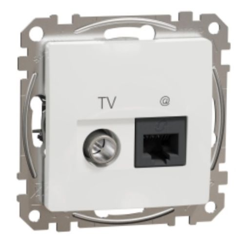 Picture of Arvutipesa RJ45 UTP cat6 + TV-pesa, valge, SEDNA DESIGN 
