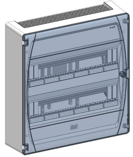 Picture of Pinnapealne moodulkilp Gold-P, 36m(2x18), IP40, läbipaistev ,PE/N latiga, IDE 