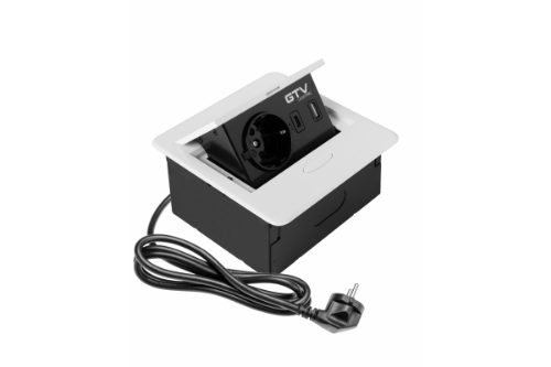 Picture of Avaro pistikupesa 1x schucko , USB a+c , 1.5m juhe, hõbedane GTV 