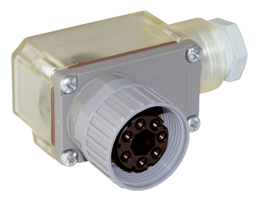 Picture of Anduripesa M26 7-pin, 90°, A-coded, kruviklemm, IP67, kaablile 0.5...1.5mm2, SICK