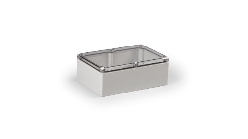 Picture of Polükarbonaatkarp Cubo D, 160x240x91mm, IP66/67, läbipaistva kaanega, sile sein, Ensto 