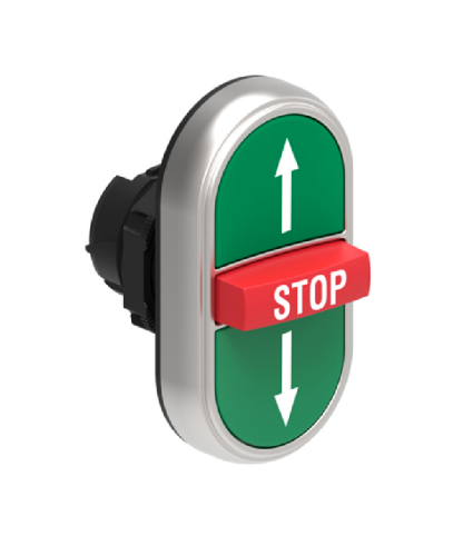 Picture of Surunupp, 3 funkts. LPC, ROHELINE/PUNANE/ROHELINE (↑ - STOP - ↓), IP66, ilma adapterita, Lovato 