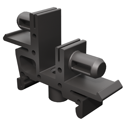 Picture of Latihoidja DIN-liistule BB4, 2x35m2 BB83 messinglatile, must Morek 