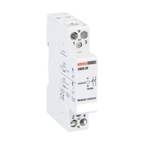 Picture of Moodulkontaktor CN20, 2NO, 20A AC1, 12VAC/DC, 1 moodul, Lovato 