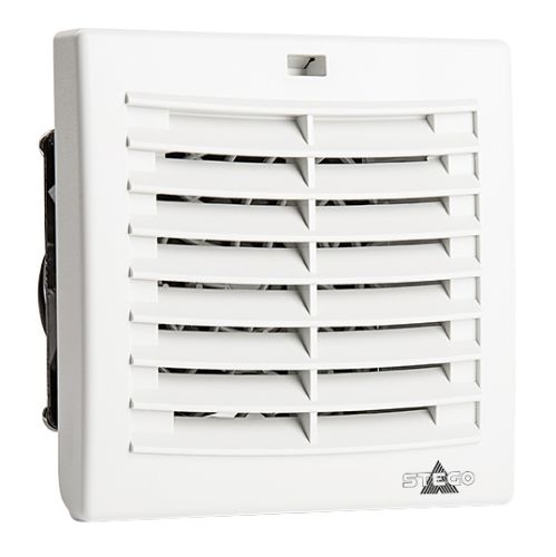 Picture of Kilbiventilaator FPO018, SIZE 1 (välja.p), IP54, 230VAC, 24m³/h, ava 92X92mm, rest ja matt, Stego 