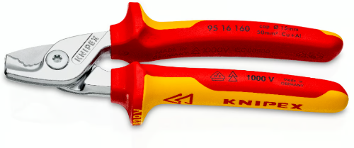 Picture of Kaablilõikur Stepcut 160mm, <Ø15mm (50 mm²) 1000V VDE Knipex