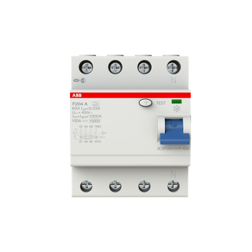 Picture of Rikkevoolukaitse F200 4P, 63A, 30mA, A, ABB 