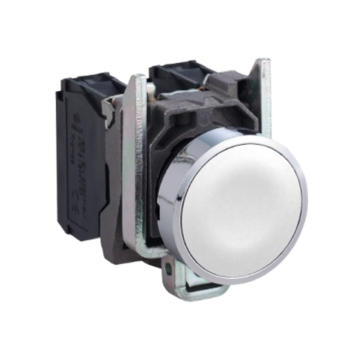 Picture of Surunupp VALGE ( ZB4BA11 ) + NO (ZBE101) + raam (ZB4BZ009), metall, IP66, Schneider 