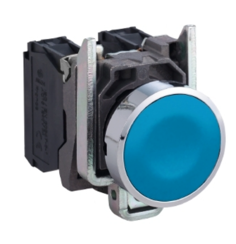 Picture of Surunupp SININE ( ZB4BA61 ) + NO (ZBE101) + raam (ZB4BZ009), metall, IP66, Schneider 