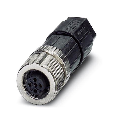 Picture of Anduripesa M12 4-pin, otse, A-coded, push-in, IP67, kaablile 4...8mm, Phoenix 