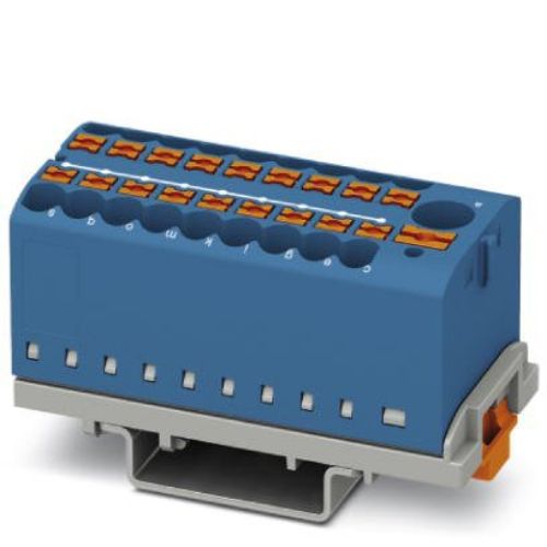 Picture of Jaotusklemm PTFIX 6mm²/18x2.5mm², sinine, DIN-liistu kinnitusega, Phoenix 
