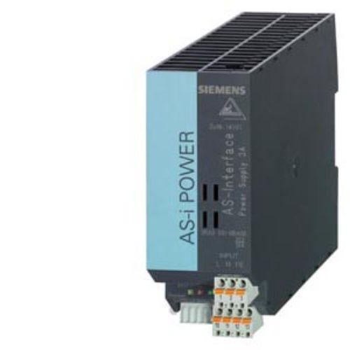 Picture of AS-INTERFACE POWER SUPPLY IP20 OUT: AS-I DC30V, 3A IN: 24V DC W. INTEGR. GROUND FAULT, Siemens
