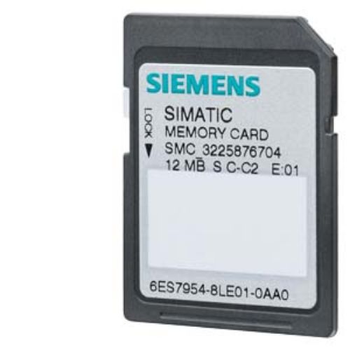 Picture of SIMATIC S7, MEMORY CARD FOR S7-1X00 CPU/SINAMICS, 3,3 V FLASH, 12 MBYTE 
