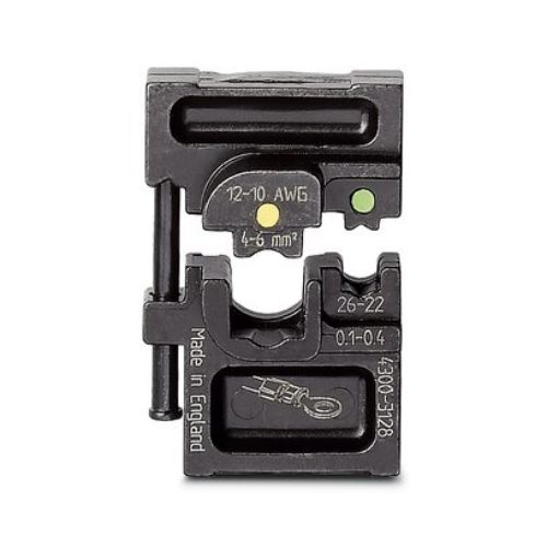 Picture of Die, for Crimpfox-M, for insulated cable lugs 0.1 - 0.4 mm² and 4 - 6 mm² (light green, yellow) 